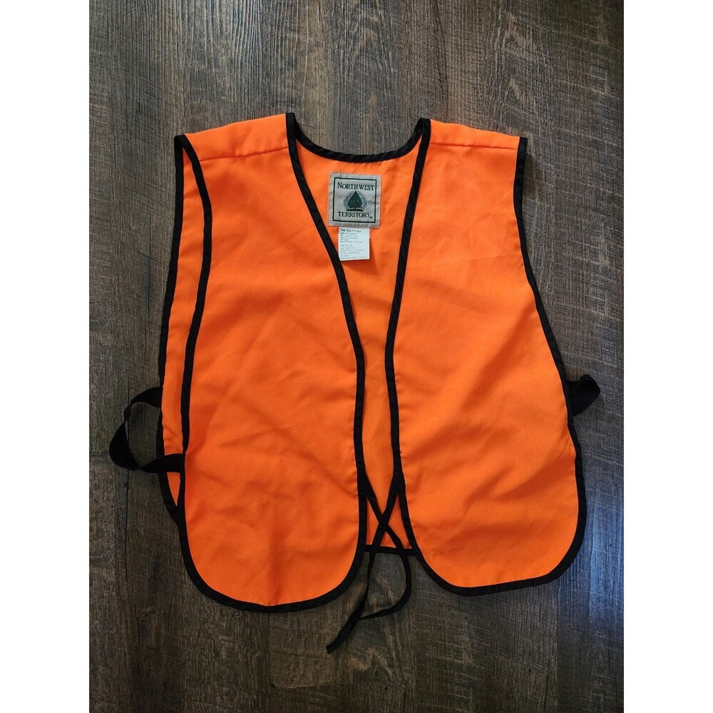 Neon orange lightweight safety vest